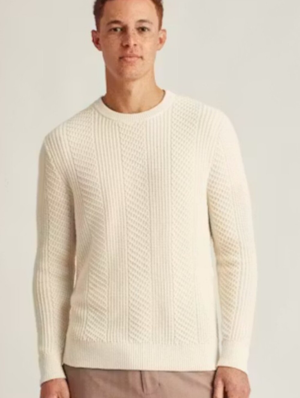 Bonobos Cotton Cashmere Cable Crew Neck Sweater